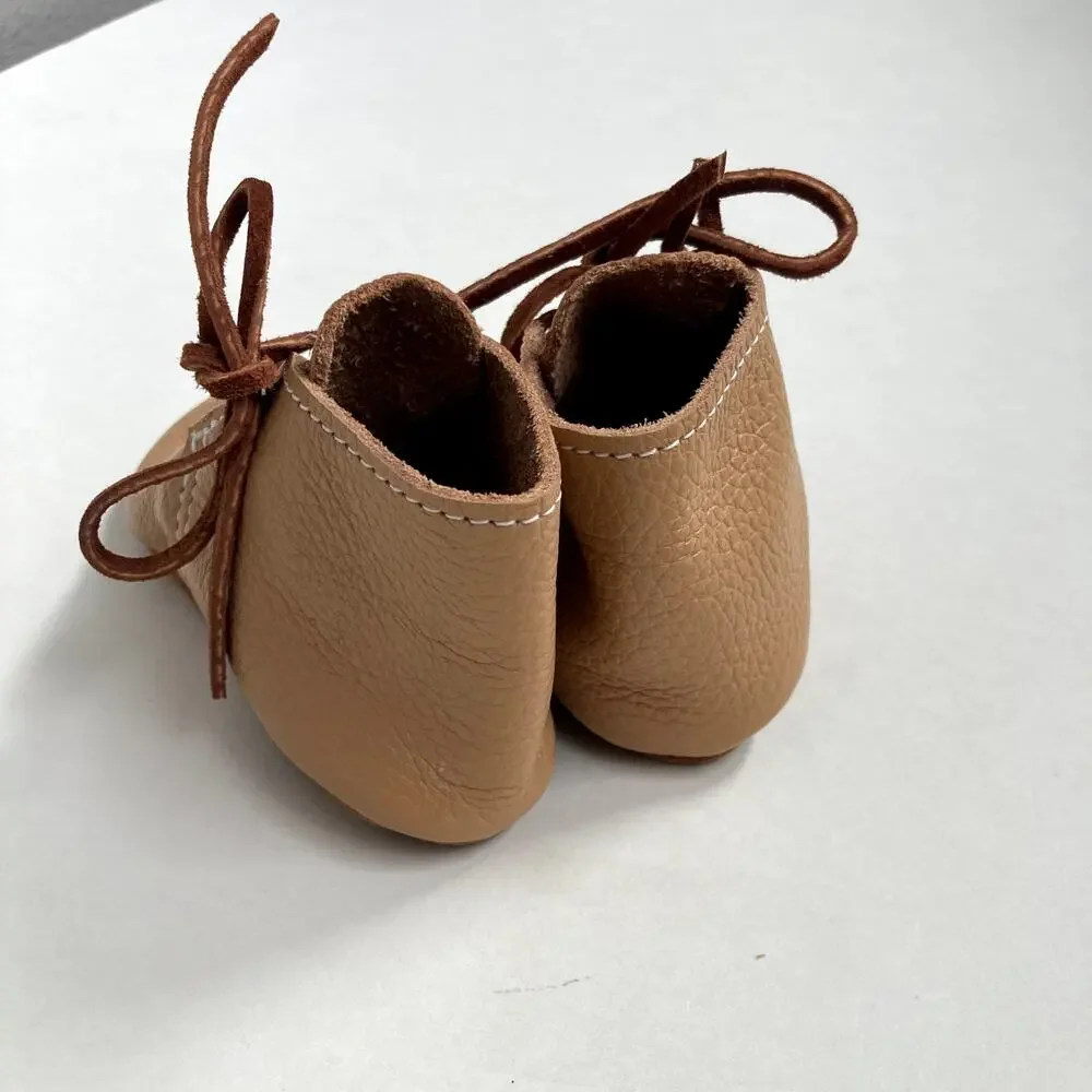 Mon Petit Shoes Soft Sole Oxford - Light Brown - 5